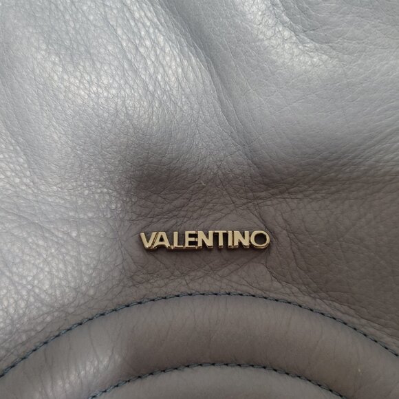 VALENTINO BY MARIO VALENTINO Leather Shoulder Bag In Blue - Picture 2 of 6